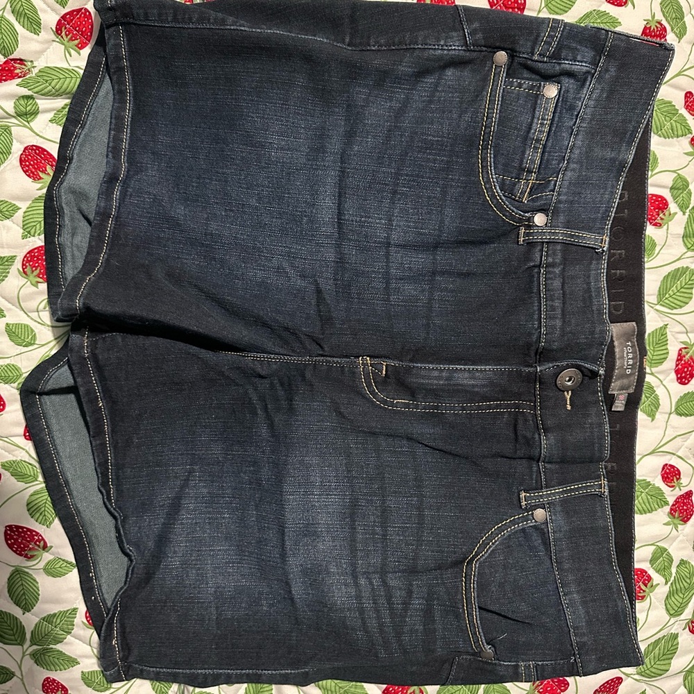 Torrid Bombshell Blue Jean Shorts with Subtle Fading